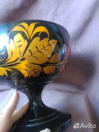 Ваза конфетница хохлома