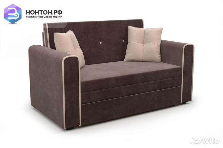 Диван выкатной Санта коричневый