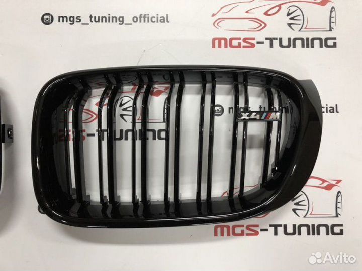 Решетка BMW Х4 f26 стиль Х4 М черный глянец + Х4 М