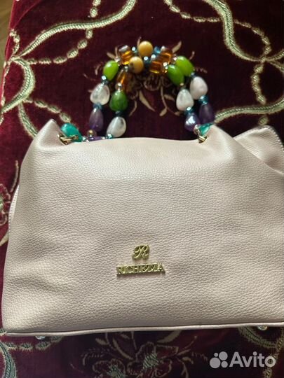 Красивая сумка пудрового цвета