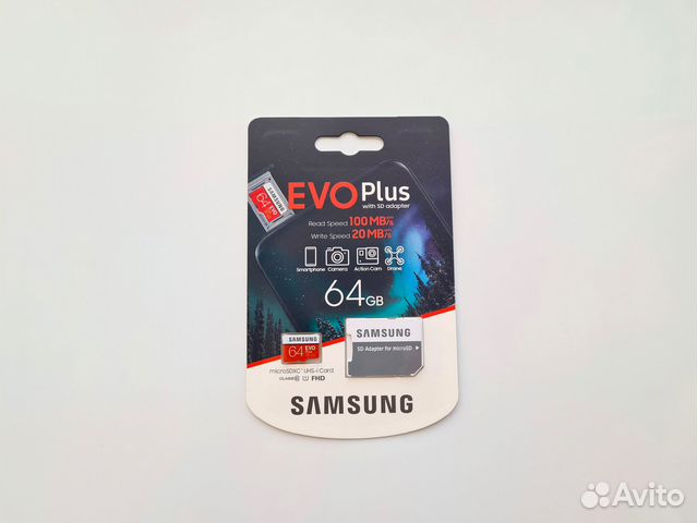 Новая карта памяти Samsung EVO Plus 64 Gb