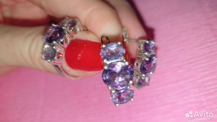 Серебряные серьги с топазом