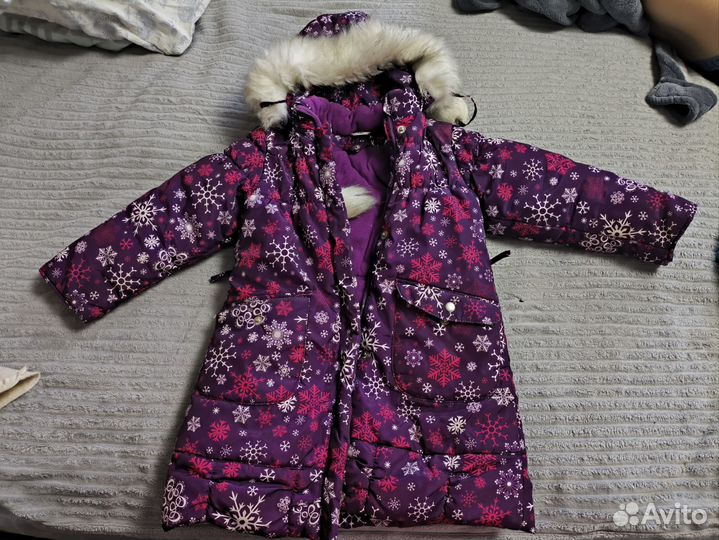 Плащ зимний для девочки 110 см