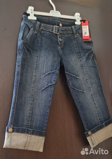 Джинсовые бриджи