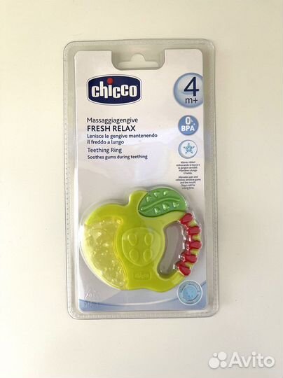 Прорезыватель для зубов chicco новый