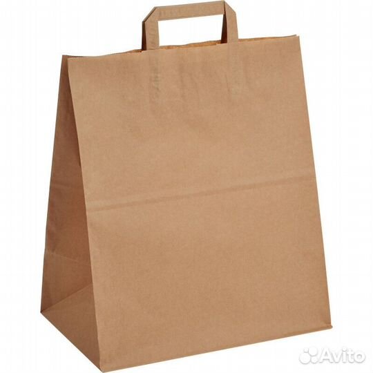 Бумажные пакеты крафт с ручками