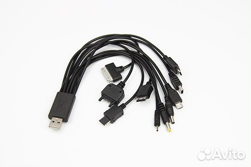 USB кабель 10в1 microUSB/miniUSB/30 pin/LG Chocola