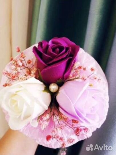 Мыльные букеты, цветы в наличии