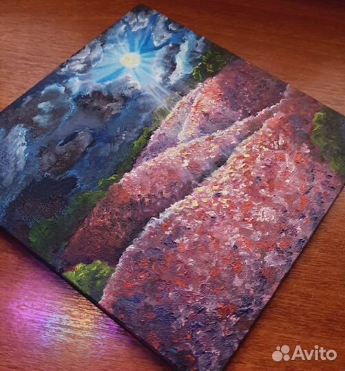 Картина маслом на холсте полнолуние