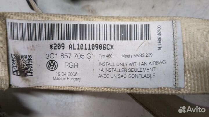Ремень безопасности Volkswagen Passat 6, 2007