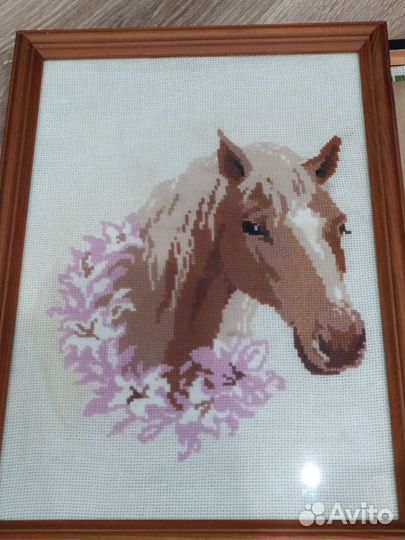 Вышитые картины Лошадки
