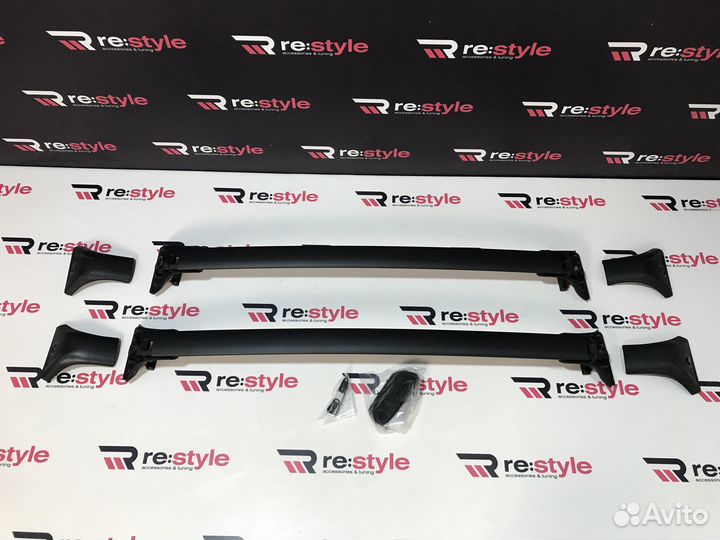 Рейлинги поперечные Toyota Fortuner 16-19г Черные