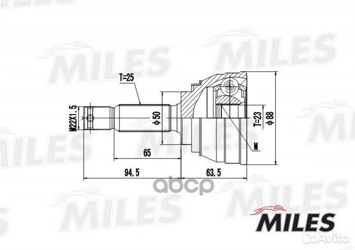 ШРУС mitsubishi galant V/space wagon 1.6T-2.0