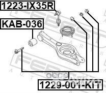 Болт эксцентрик к-кт hyundai/KIA 1229-001-KIT