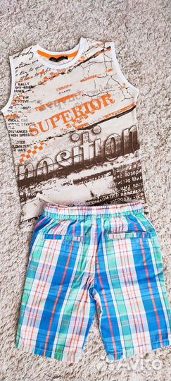 Комплект Шорты Next 5-7л+ майка, джинс