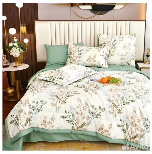 Евро, с готовым одеялом, сатин,100 хлопок