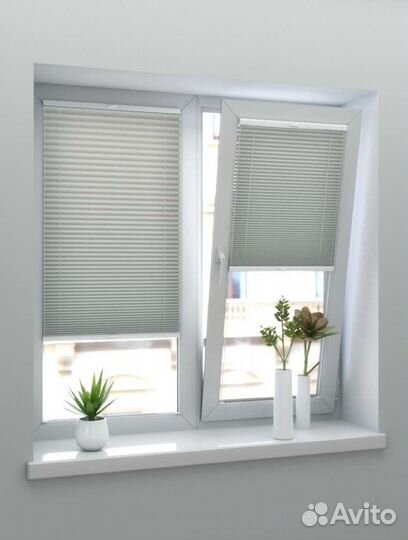 Шторы плиссе Микены светло-серый