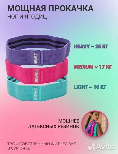 Тканевые фитнес резинки