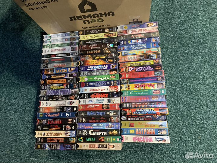 Видео кассеты VHS, лот 8, 62 шт., блокбастеры