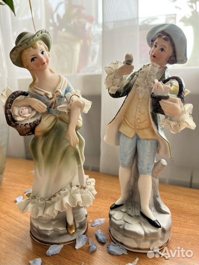 Винтажные парные статуэтки Capodimonte. Италия