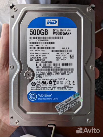 Жесткий диск WD Blue 500gb