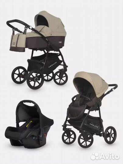Коляска 3 в 1 Riko Bella коричневая. Новая в упако