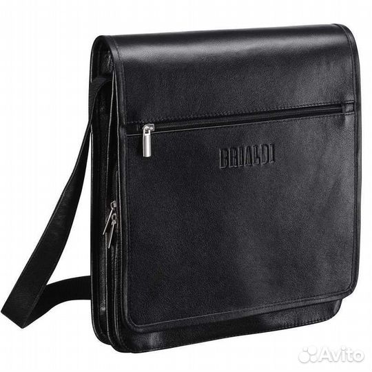 Мужская кожаная сумка через плечо Dallas black