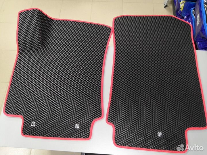 Коврики EVA на Hyundai Creta 1 (красный кант)