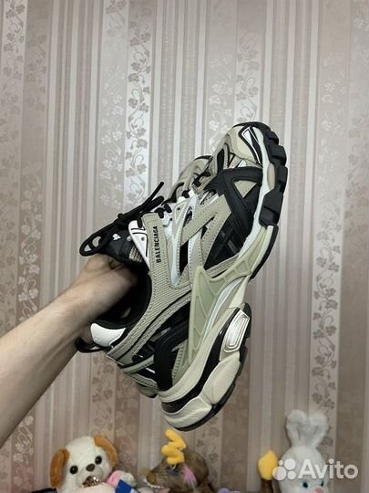 Кроссовки balenciaga track 2 black/beige