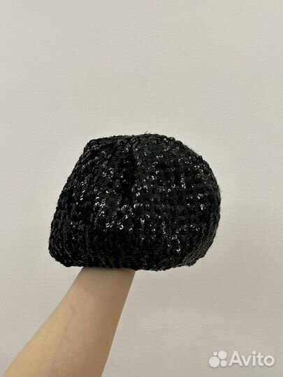 Берет черный с пайетками