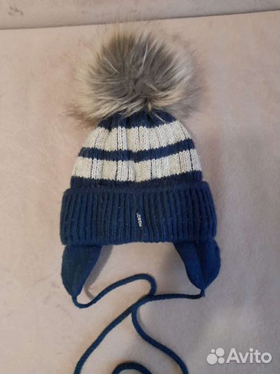 Шапочка с шарфом зима