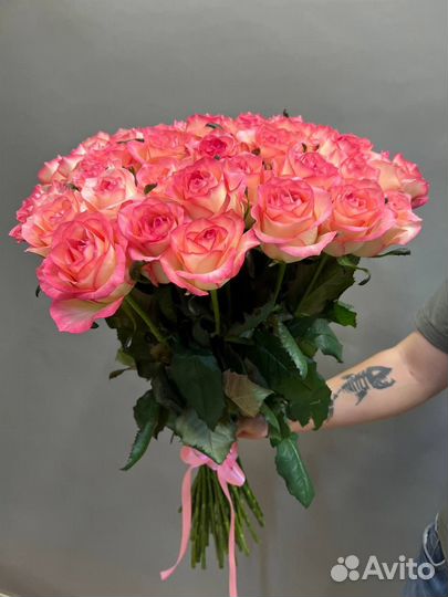 Букеты роз с доставкой от 15 шт. Цветы свежие