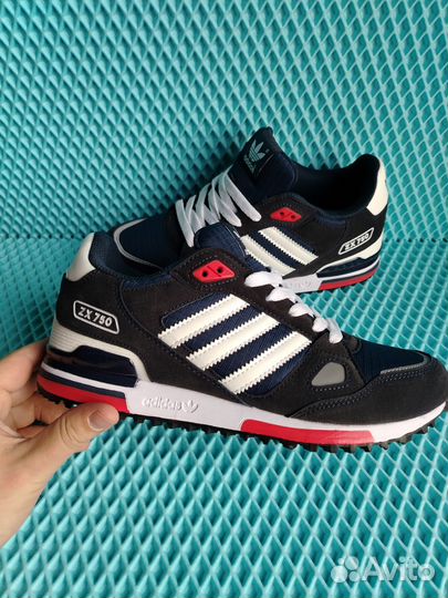 Кроссовки adidas zx 750 navy Red мужские 41-45