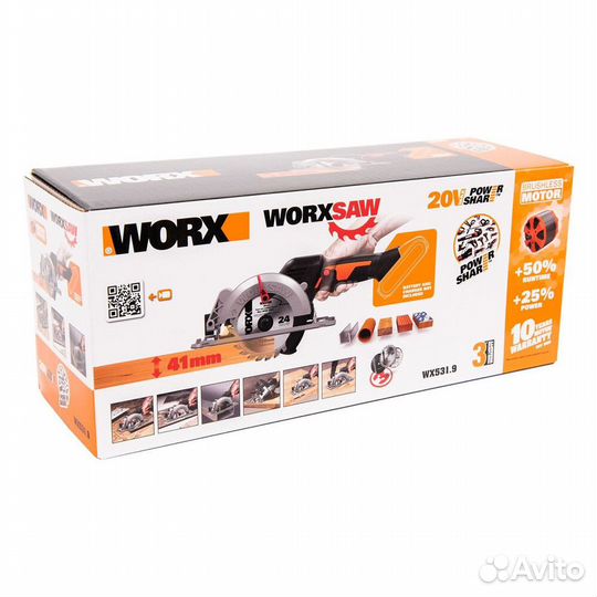 Пила дисковая аккумуляторная Worx WX531.9