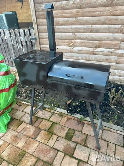 Мангал с печью под казан