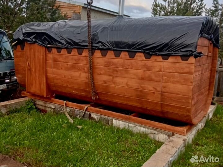 Бани-бочки квадро с доставкой