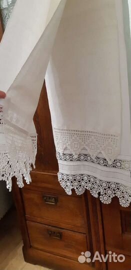 Рушник старинный, скатерть лен