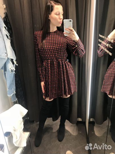 Zara платье с сердечками оригинал М