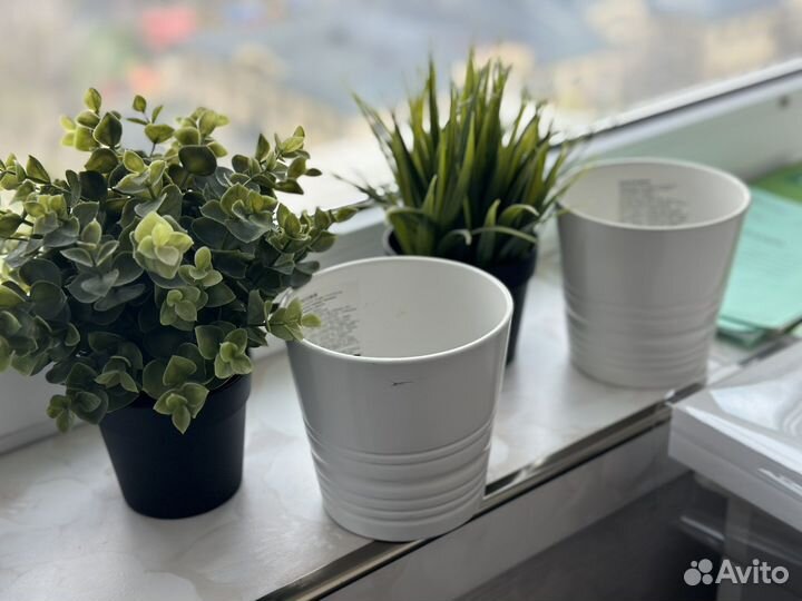 Искусственные цветы IKEA икея с кашпо