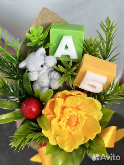 Букет 1 сентября из мыла для учителя осенний