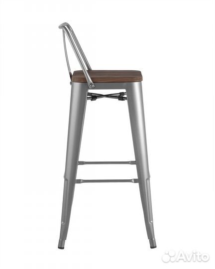 Барный стул со спинкой «Tolix Wood»