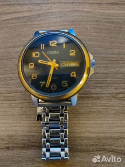 Часы наручные Слава 21 камень СССР Позолота AU