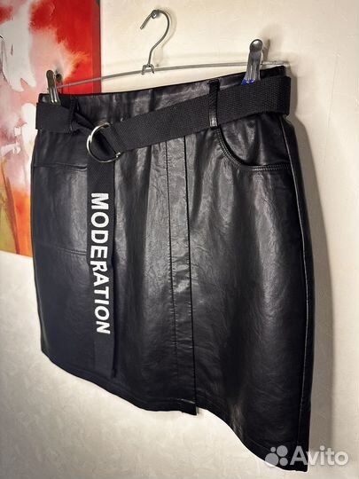 Юбка экокожа