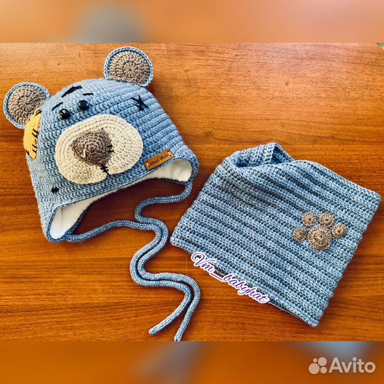 Шапка+снуд ручная работа