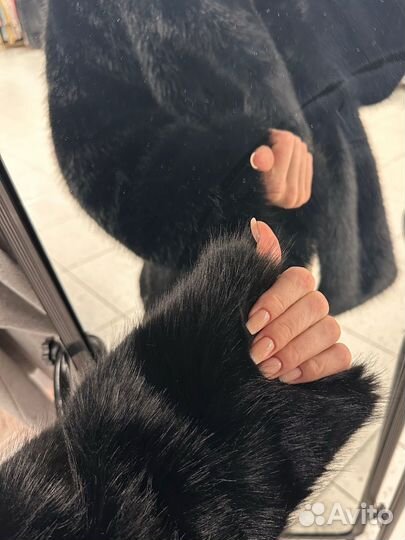 Экошуба черная удлиненная