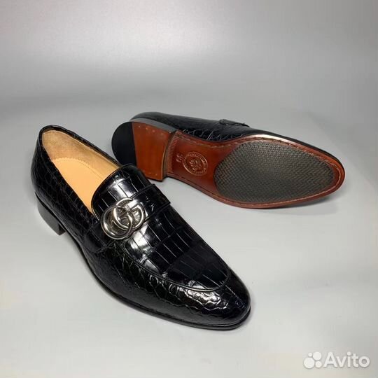 Мужская обувь из кожи крокодила, премиум класса