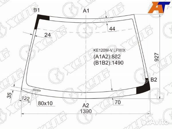 Стекло лобовое lifan solano