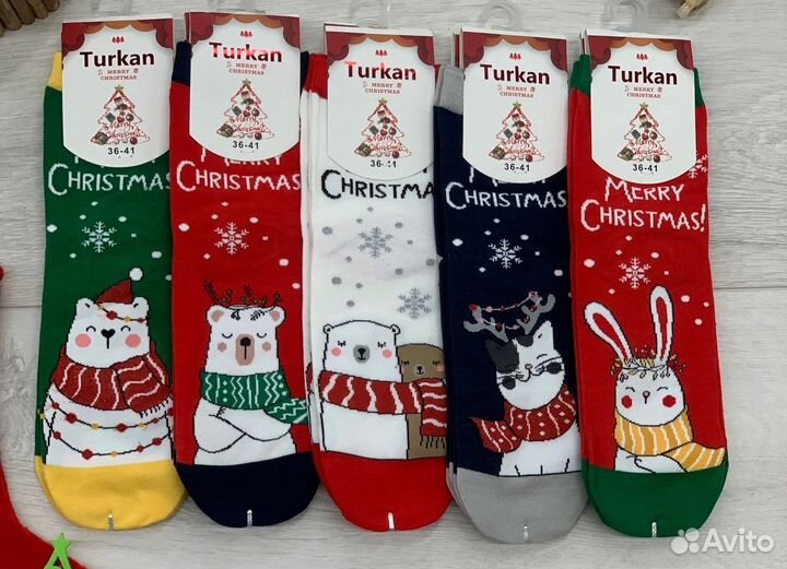 Новогодние носки 36-41