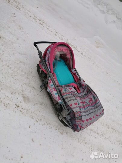 Детские санки коляска бу