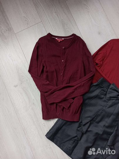 Одежда для школы бордовая пакетом